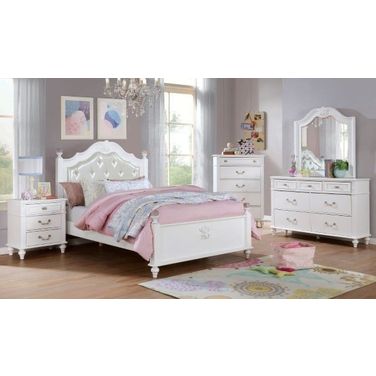 Belva White Youth Panel Bedroom Set