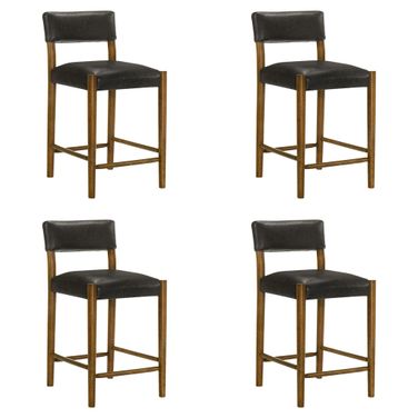 Bennet Counter Height Bar Stool Set of 4 In Natural and Black