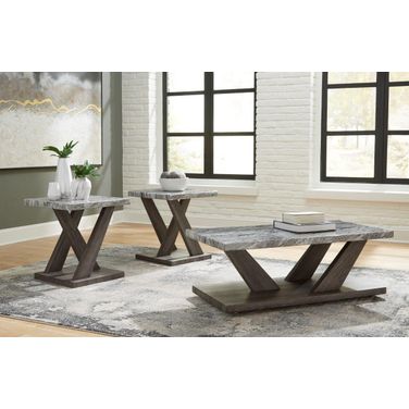 Bensonale Brown And Gray Occasional Table Set