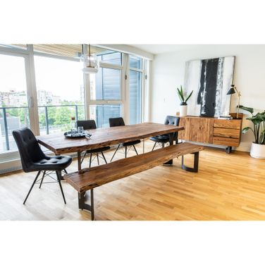 Bent Light Brown Small Dining Room Set