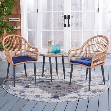Berlen 3 Piece Lounger Set In Navy