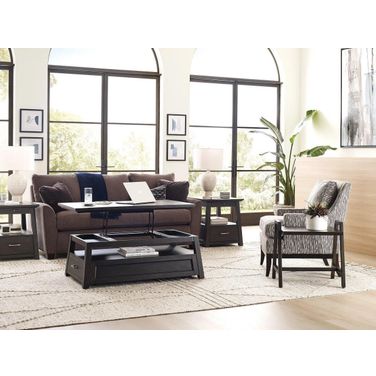 Bessemer Lift Top Occasional Table Set In Black Stone