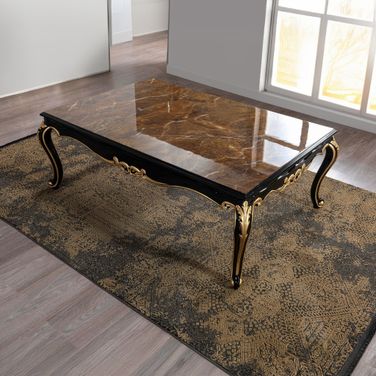 Betria Coffee Table In Engineered Stone Gold and Black