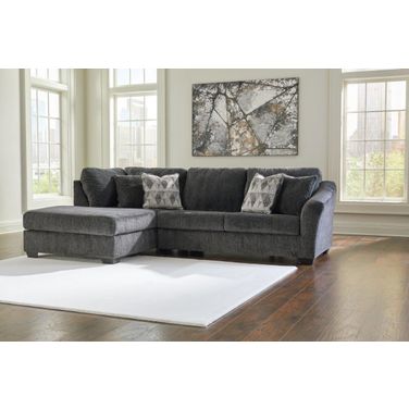 Biddeford 2-Piece LAF Sectional With Chaise In Ebony