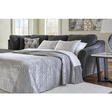 Biddeford 2-Piece LAF Sleeper Sectional With Chaise In Ebony