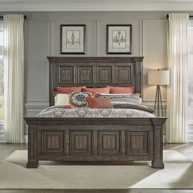 Big Valley California King Panel Bed In Brown
