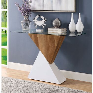 Bima Sofa Table In White and Natural