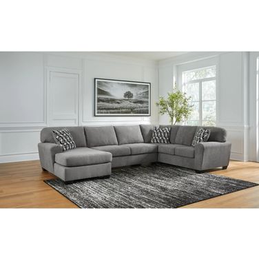 Birkdale Court 3-Piece Sectional With LAF Chaise In Gray