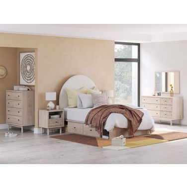Birkmore Youth Panel Storage Bedroom Set In Tan and White