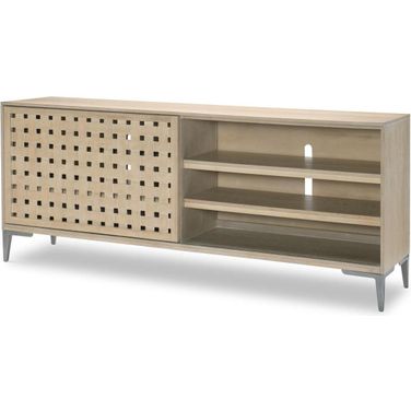 Biscayne Entertainment Console In Malabar with Alabaster Fronts