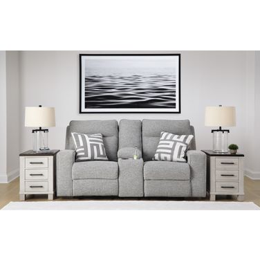 Biscoe Pewter Power Reclining Loveseat