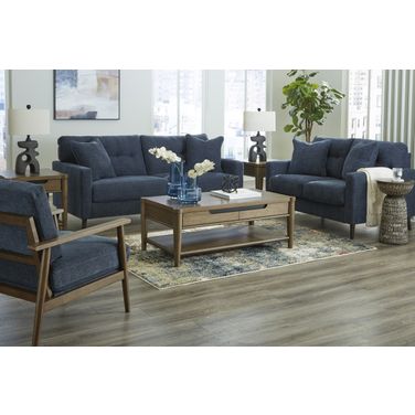 Bixler Living Room Set In Navy