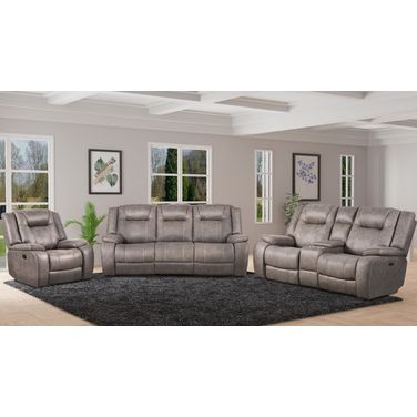 Blake Reclining Living Room Set In Taupe