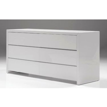 Blanche High Gloss White Double Dresser