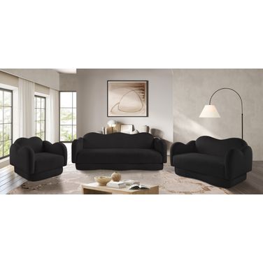 Bloom Teddy Living Room Set In Black