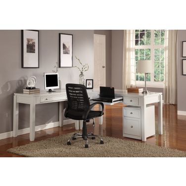 Boca L-Shape Credenza Home Office Set