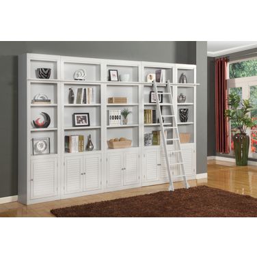 Boca 5 Piece Library Wall Unit