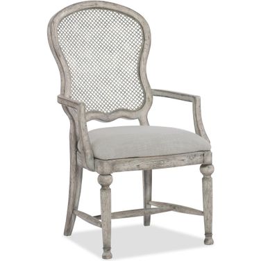 Boheme Gray Gaston Metal Back Arm Chair Set of 2