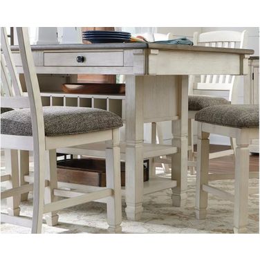 Bolanburg White and Gray Rectangular Counter Height Dining Table