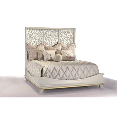 Bolero King Panel Bed In Himalaya and Silver