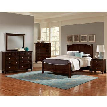 Bonanza Poster Bedroom Set In Merlot