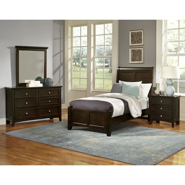 Bonanza Poster Storage Bedroom Set In Merlot