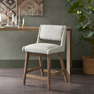 Boomerang Counter Stool In Light Grey