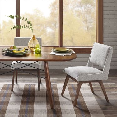 Boomerang Dining Side Chair Set Of 2 In Light Grey