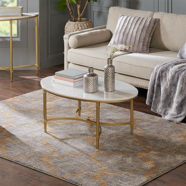 Bordeaux Coffee Table In White/Gold