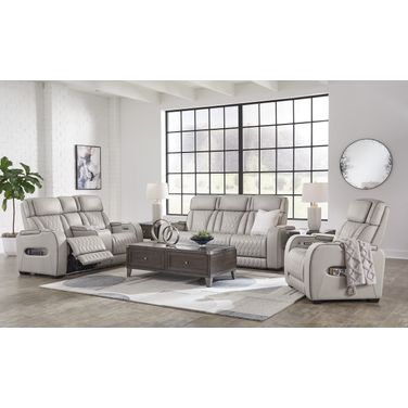 Boyington Power Reclining Living Room Set In Gray