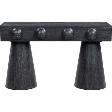 Bracciano Oak Veneer Console Table In Black