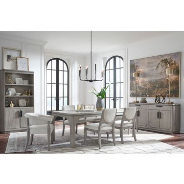 Braelyn Extendable Rectangular Dining Set In Dorian Grey