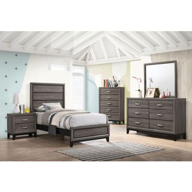 Watson Youth Panel Bedroom Set In Grey Oak