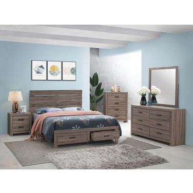 Brantford Platform Storage Bedroom Set In Barrel Oak