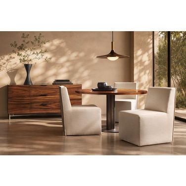 Brasea Round Dining Room Set In Brown