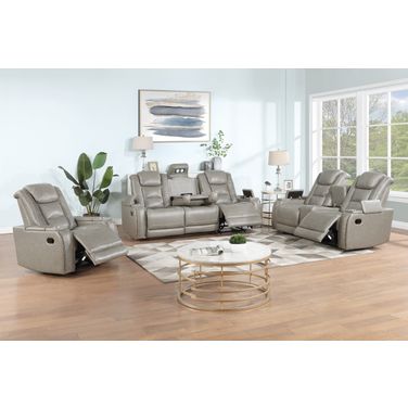 Breckenridge Manual Living Room Set In Light Gray