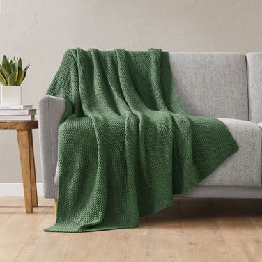 Bree Knit Throw In Green