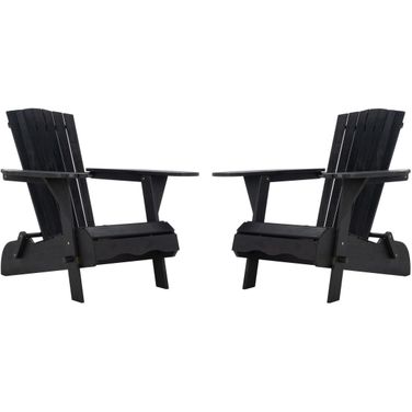 Breetel Adirondack Chair Set of 2 in Black