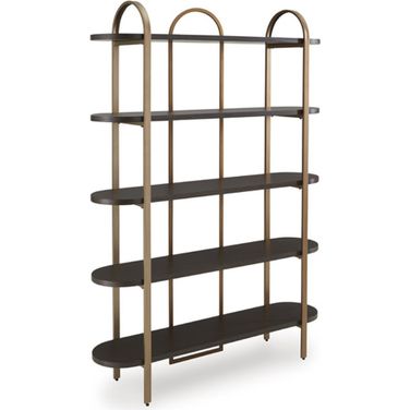 Brentmour Bookcase In Brown and Gold