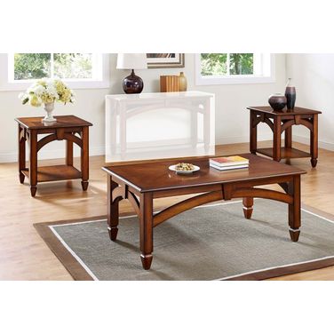 Brenton Occasional Table Set 3-Pack In Black Cherry