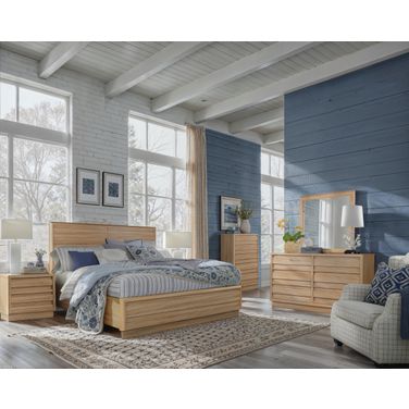 Brentwood Heights Panel Storage Bedroom Set In Provincial Brown