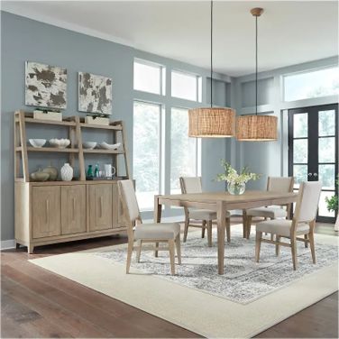 Brentwood Rectangular Dining Set In Sandstone