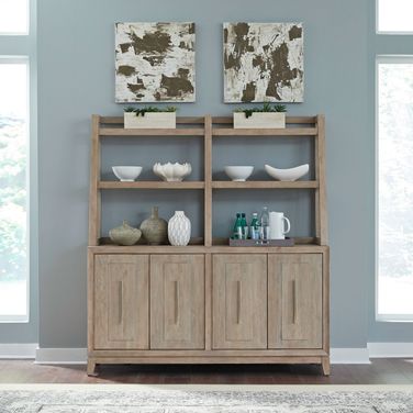 Brentwood Sideboard and Hutch In Sandstone