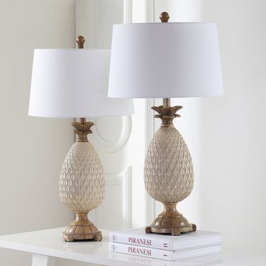 Briar Antique Cream/Brown Table Lamp Set of 2