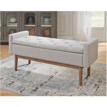 Briarson Beige And Brown Storage Bench