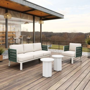 Bridgehampton Outdoor Conversation Set In White