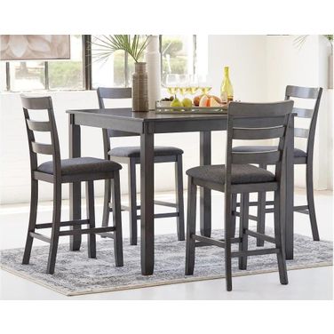 Bridson Gray Square Counter Table Set (5/CN)