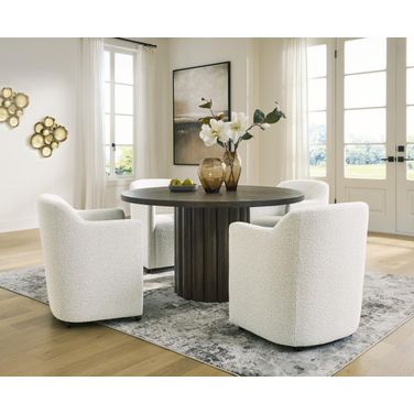 Brillynd Round Dining Room Set In Burnished Brown