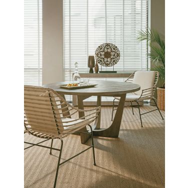Cohesion Program Grigio Brio Round Dining Room Set