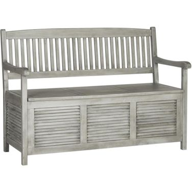 Brisbane Gray Storage Bench